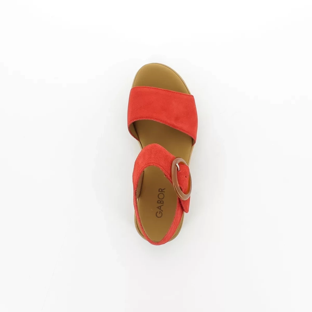 Image (6) de la chaussures Gabor - Sandales et Nu-Pieds Rouge en Cuir nubuck