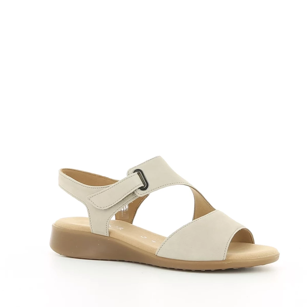 Image (1) de la chaussures Gabor - Sandales et Nu-Pieds Beige en Cuir nubuck