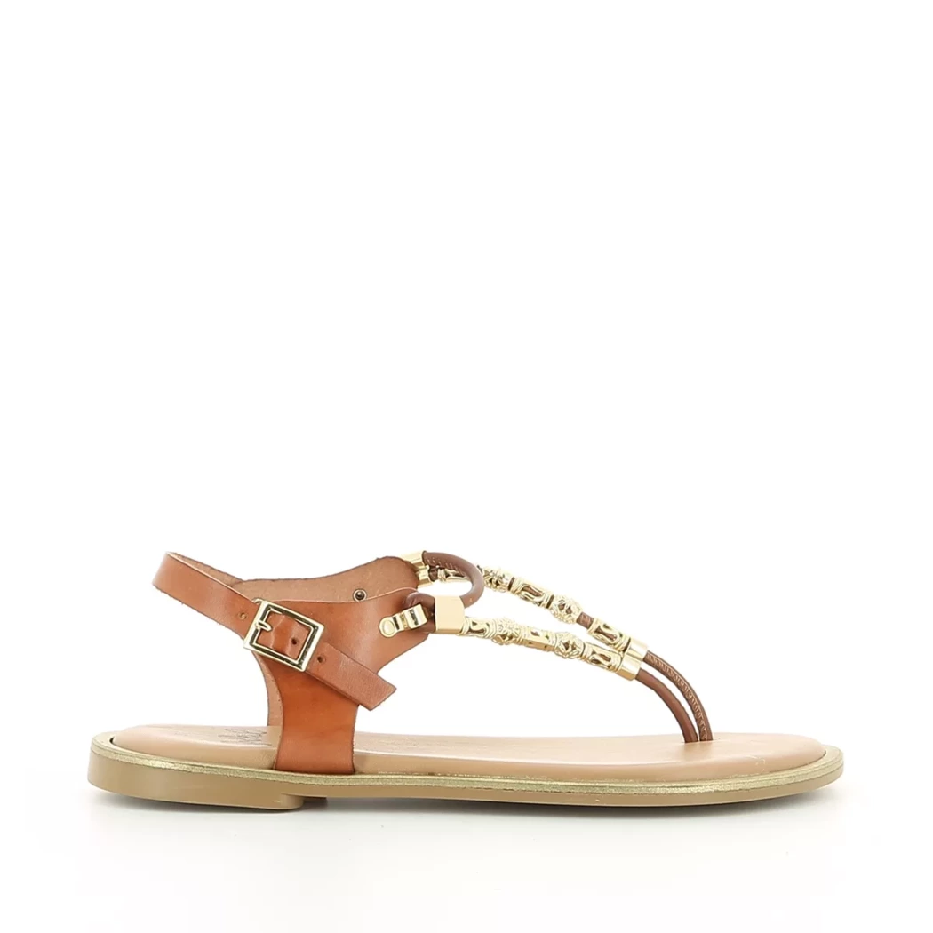 Image (2) de la chaussures Soleil - Sandales et Nu-Pieds Cuir naturel / Cognac en Cuir
