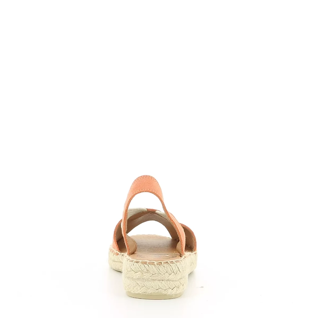 Image (3) de la chaussures Espadrille Basque - Sandales et Nu-Pieds Rouge en Cuir nubuck