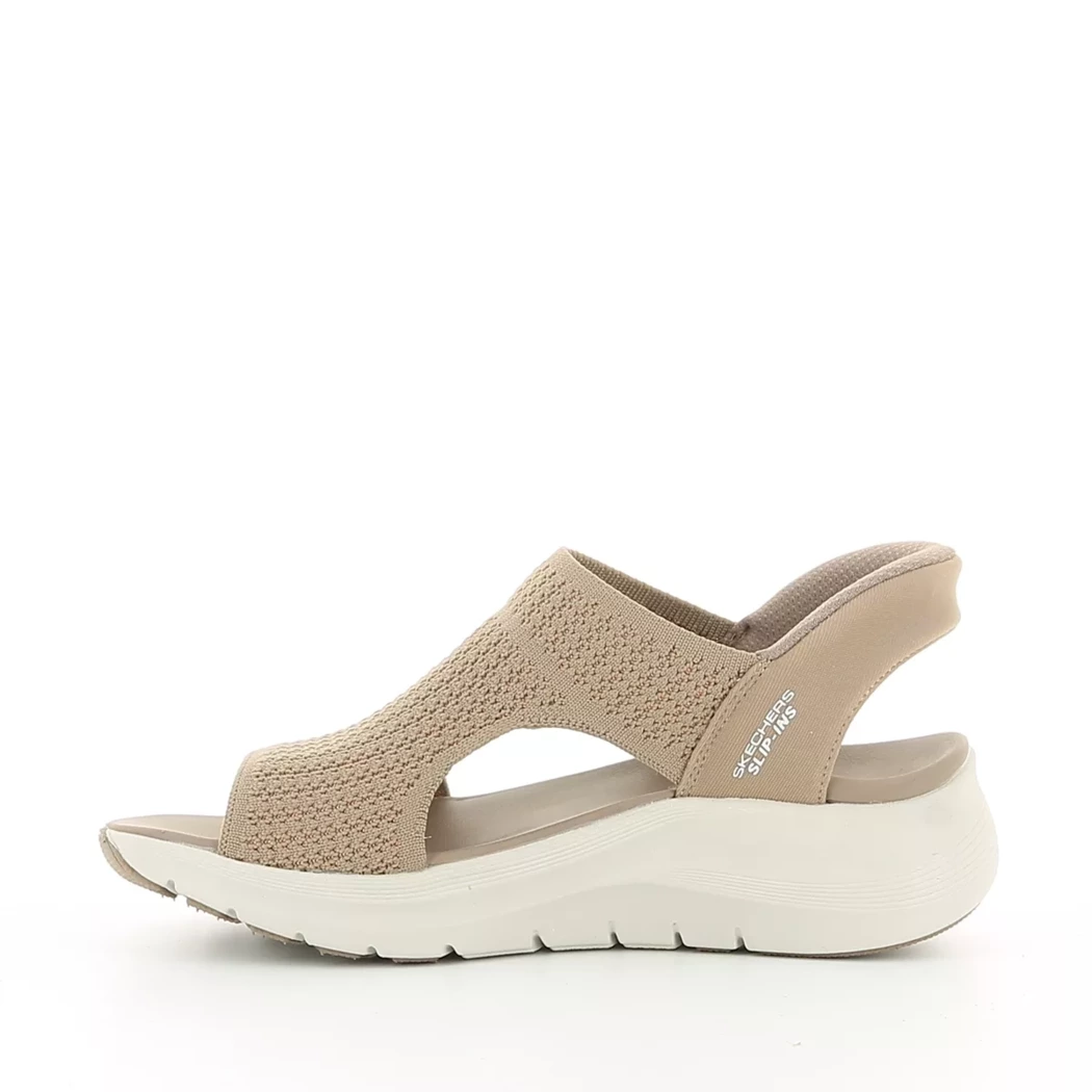 Image (4) de la chaussures Skechers - Sandales et Nu-Pieds Taupe en Textile