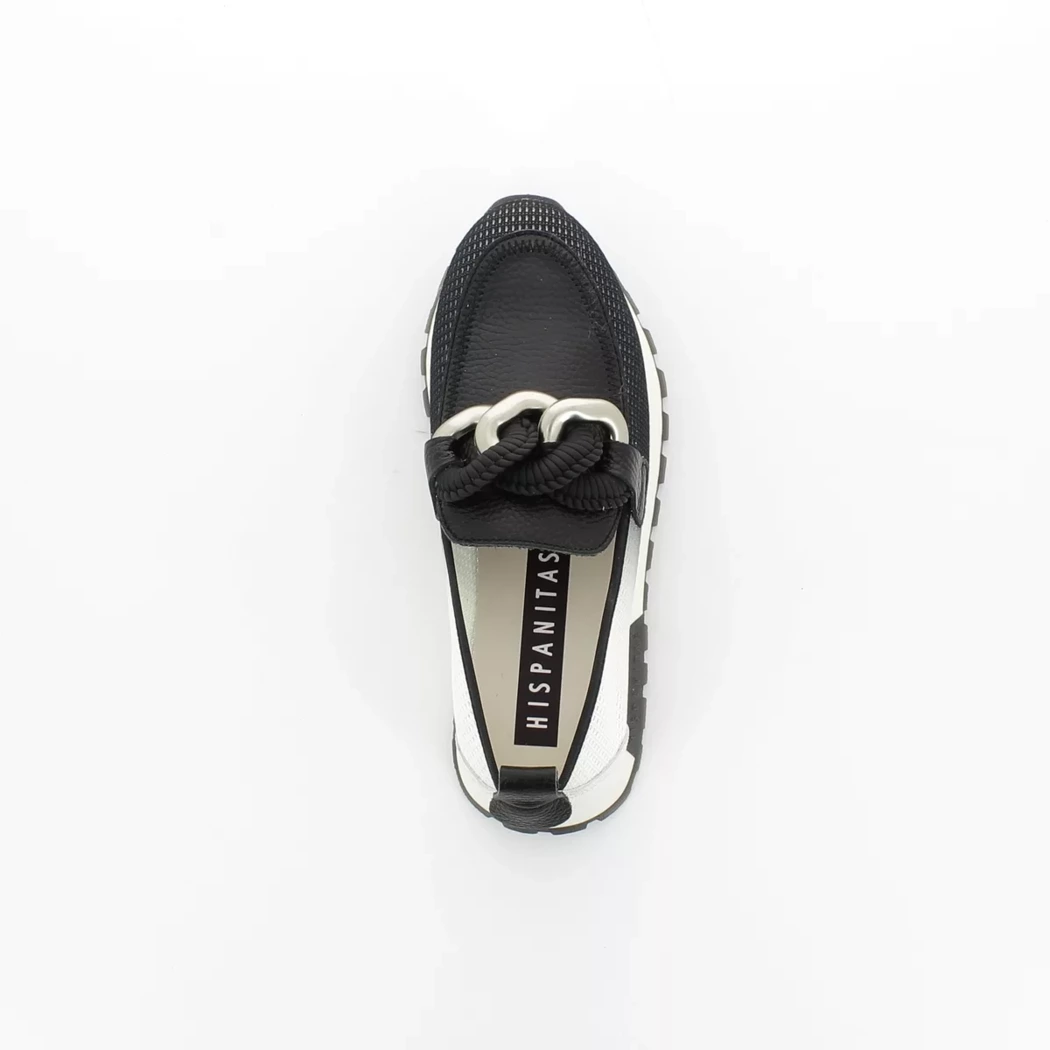 Image (6) de la chaussures Hispanitas - Mocassins Noir en Cuir et textile