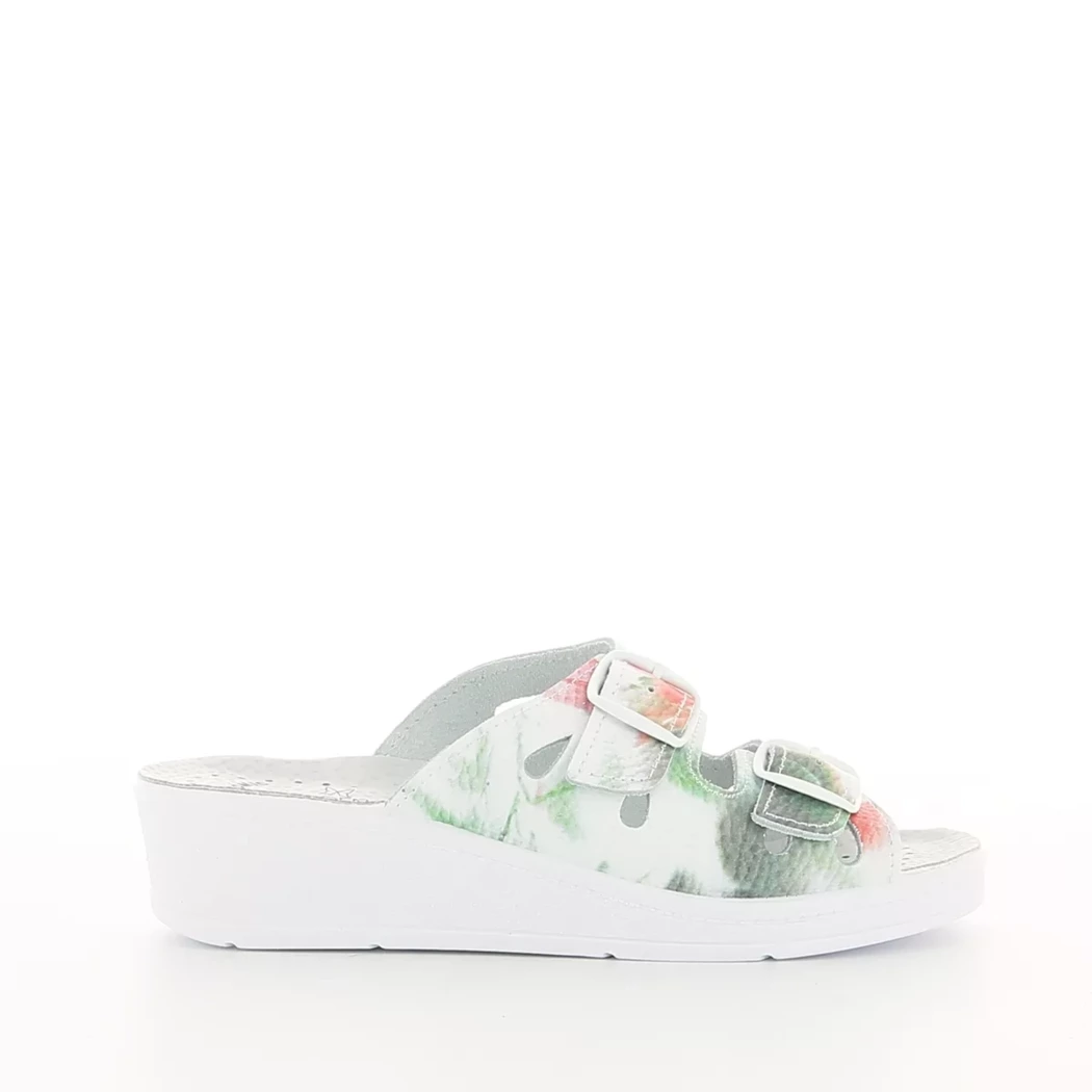 Image (2) de la chaussures Goldenfit - Mules et Sabots Blanc en Cuir