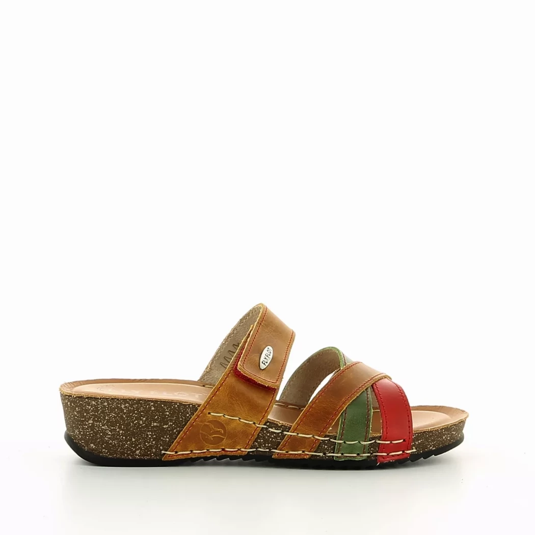 Image (2) de la chaussures Fly Flot - Mules et Sabots Cuir naturel / Cognac en Cuir