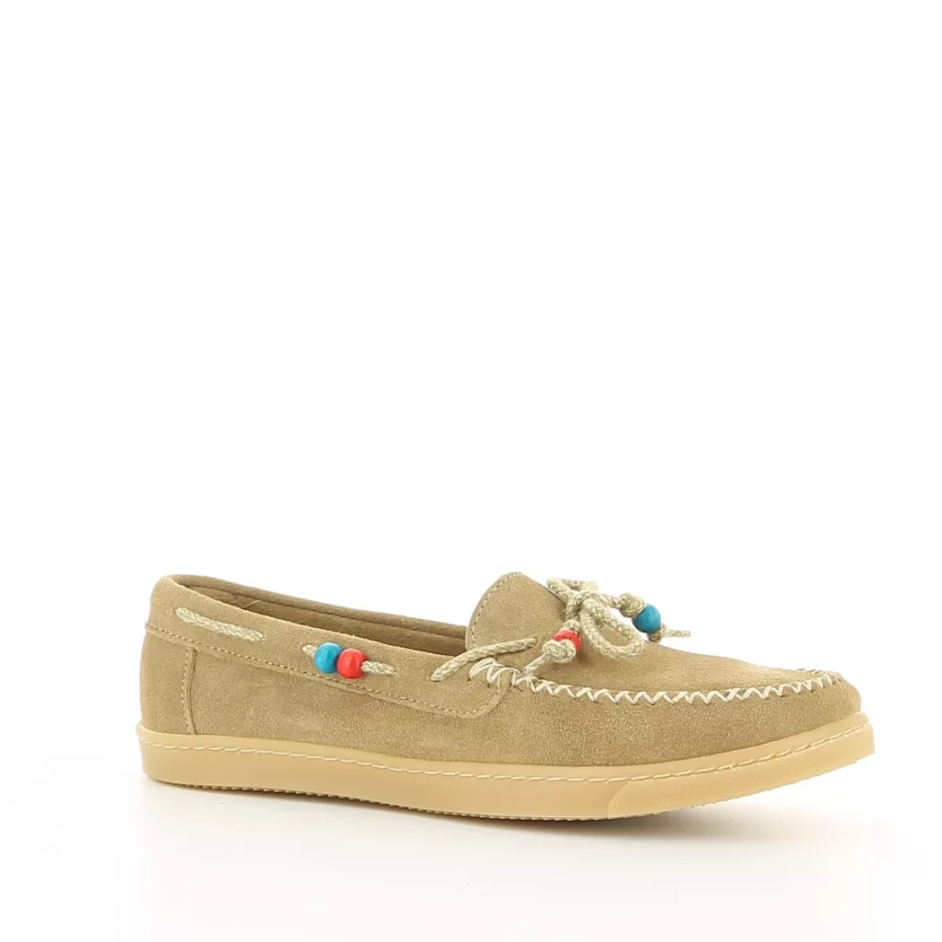 Image (1) de la chaussures Miss Boho - Mocassins Beige en Cuir nubuck