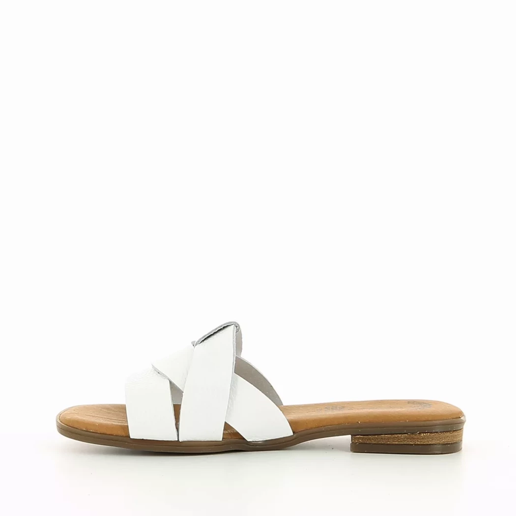 Image (4) de la chaussures Simplement B - Mules et Sabots Blanc en Cuir