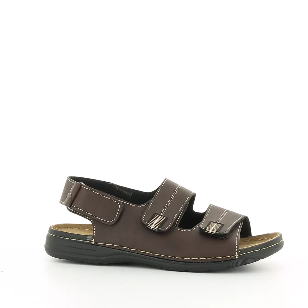 Image (2) de la chaussures Enrico Azzi - Sandales et Nu-Pieds Marron en Cuir synthétique