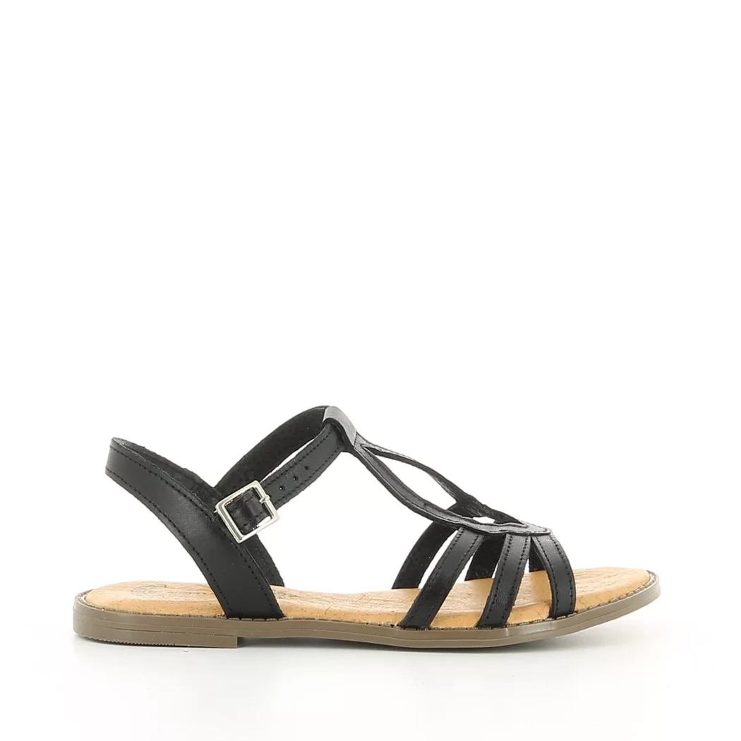 Image (2) de la chaussures Simplement B - Sandales et Nu-Pieds Noir en Cuir