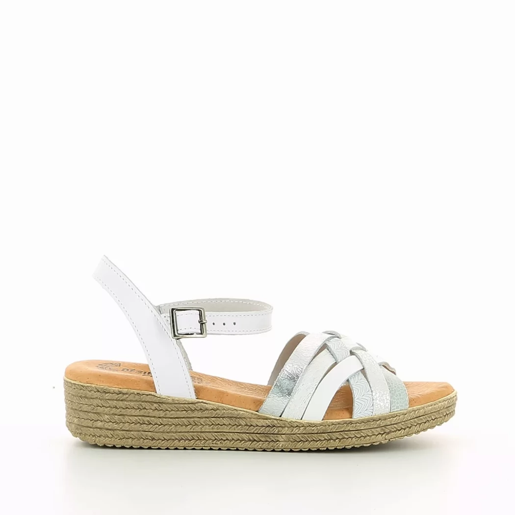 Image (2) de la chaussures Desir de Fuite - Sandales et Nu-Pieds Blanc en Cuir