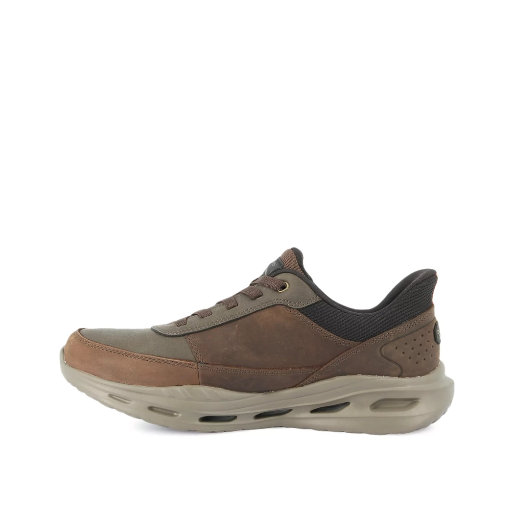 Image (4) de la chaussures Skechers - Baskets Marron en Cuir synthétique