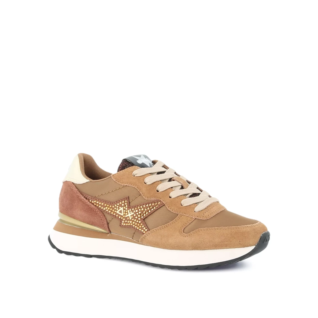 Image (1) de la chaussures Sun68 - Baskets Cuir naturel / Cognac en Cuir nubuck