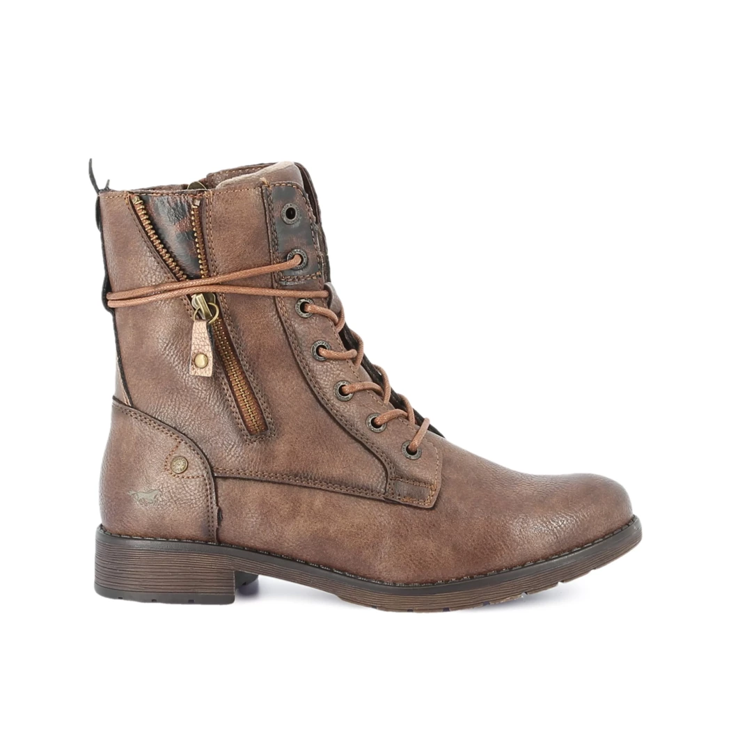 Image (2) de la chaussures Mustang - Bottines Cuir naturel / Cognac en Cuir synthétique