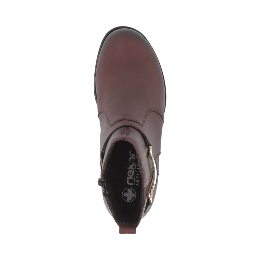 Image (6) de la chaussures Rieker - Boots Bordeaux en Cuir