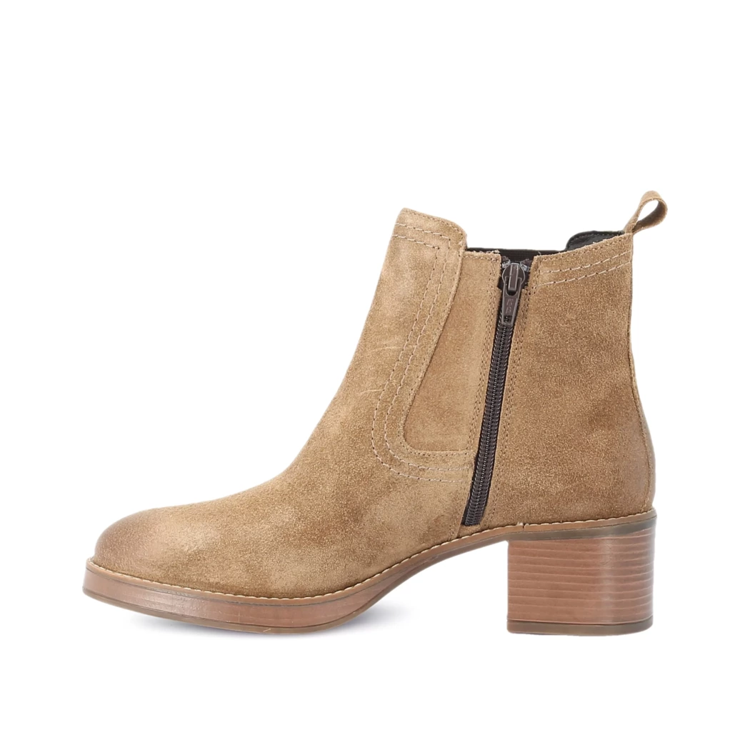 Image (4) de la chaussures Miss Boho - Boots Taupe en Cuir nubuck