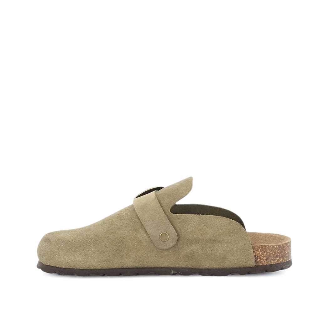 Image (4) de la chaussures Free Monday - Mules et Sabots Vert en Cuir nubuck