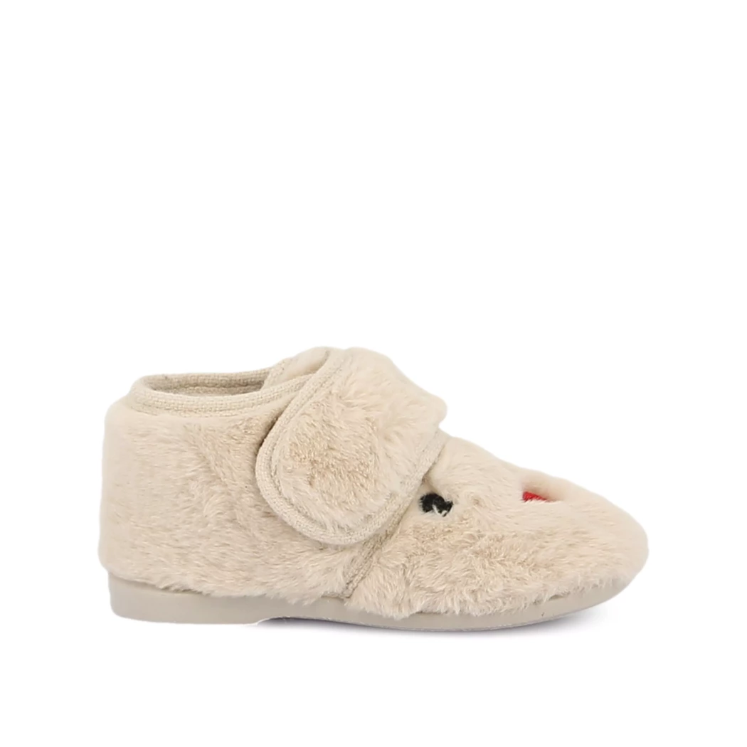 Image (2) de la chaussures Vul ladi - Pantoufles et Chaussons Beige en Textile