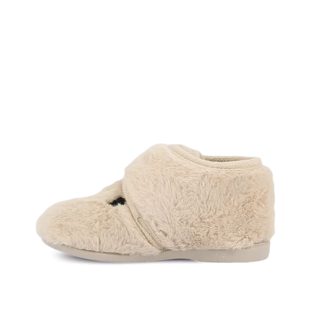 Image (4) de la chaussures Vul ladi - Pantoufles et Chaussons Beige en Textile