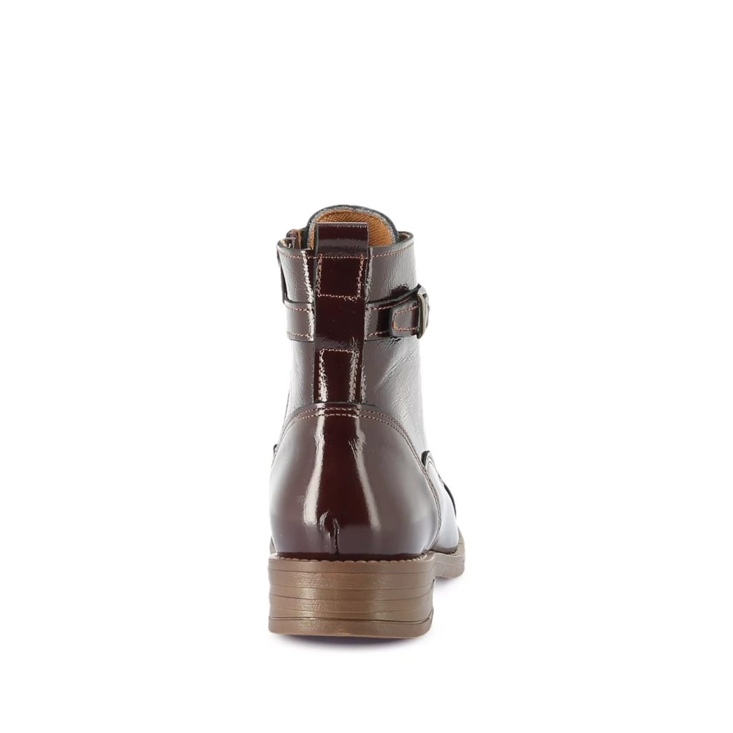 Image (3) de la chaussures Simplement B - Bottines Marron en Cuir vernis