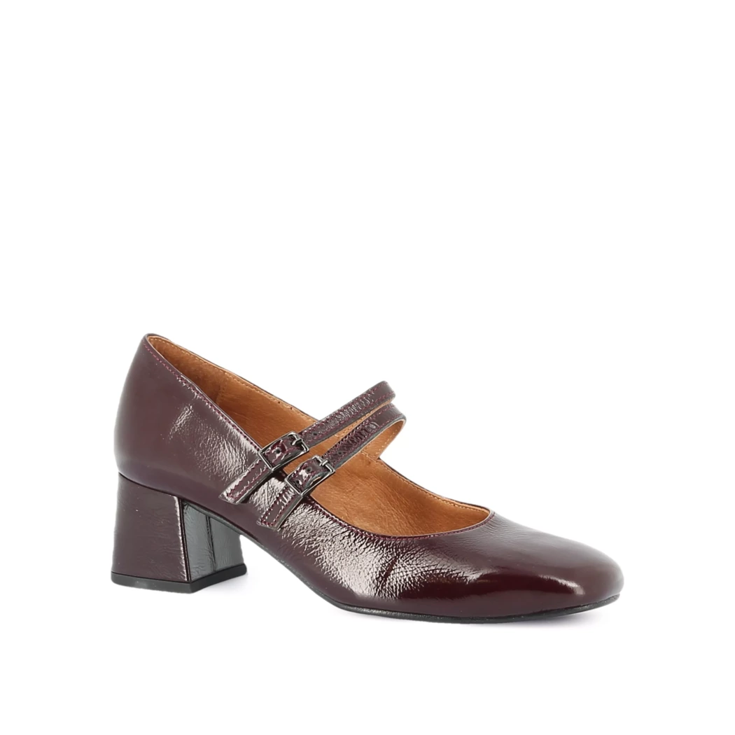 Image (1) de la chaussures Les Fees de Bengale - Escarpins Bordeaux en Cuir vernis