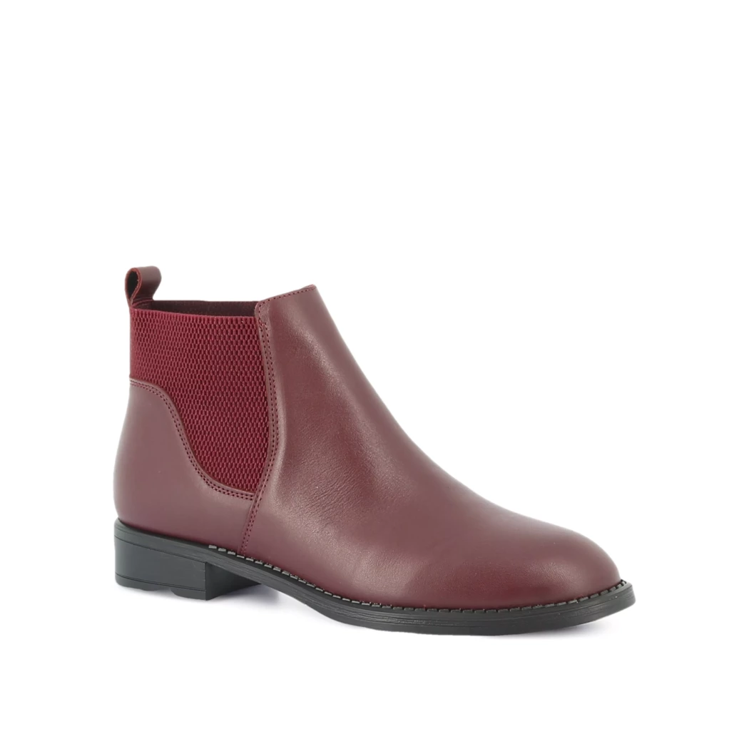 Image (1) de la chaussures Simplement B - Boots Bordeaux en Cuir