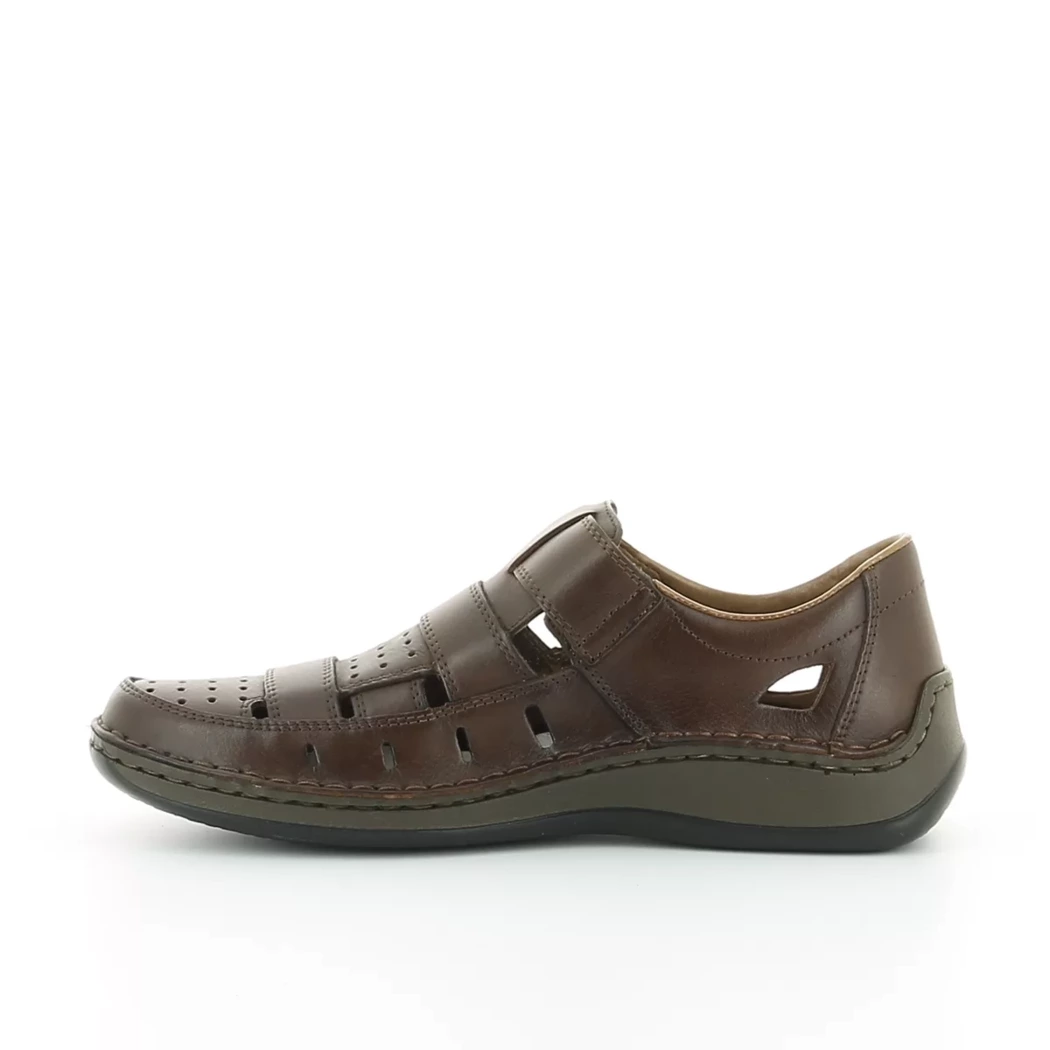 Image (4) de la chaussures Rieker - Sandales et Nu-Pieds Marron en Cuir