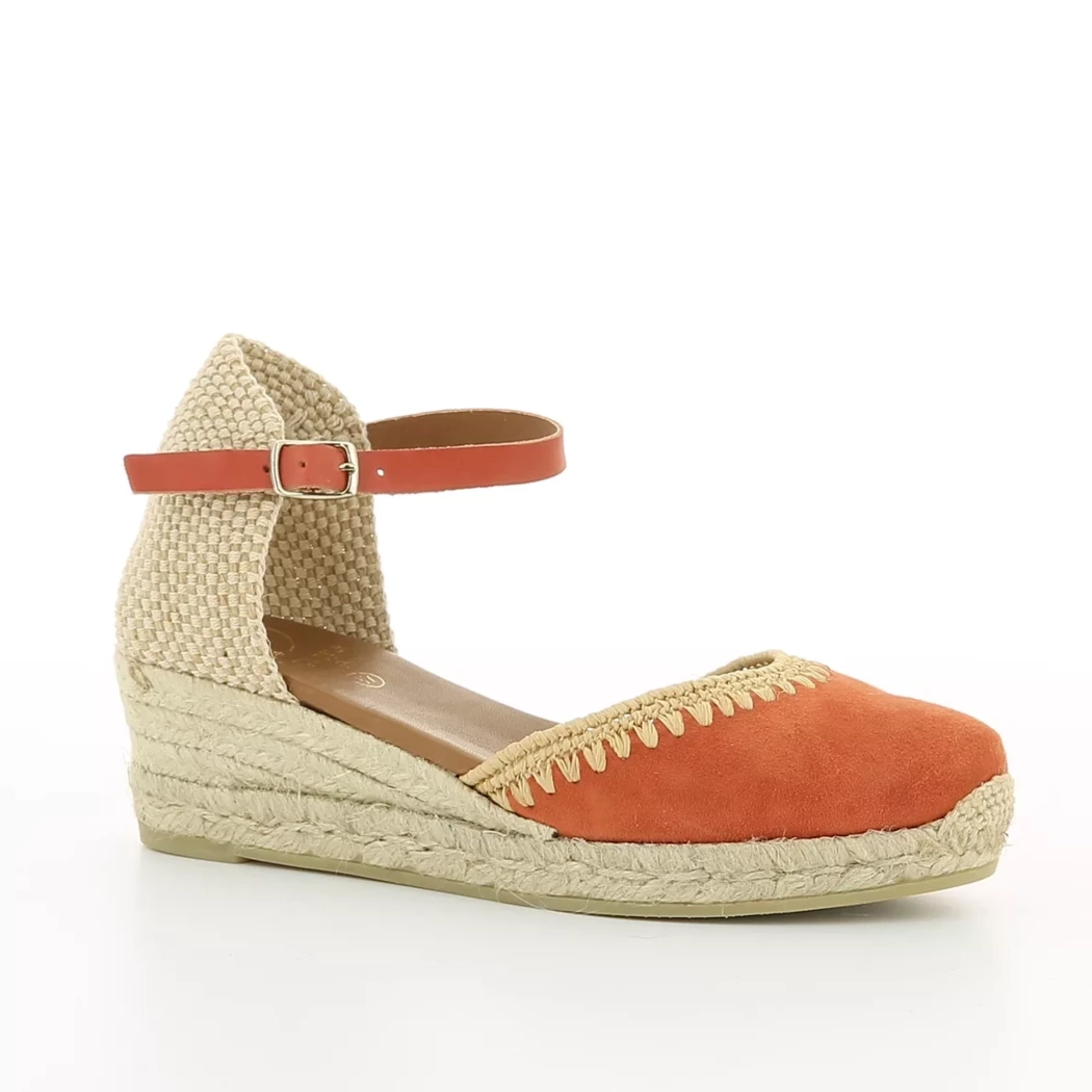 Image (1) de la chaussures Viguera - Escarpins Orange en Cuir nubuck