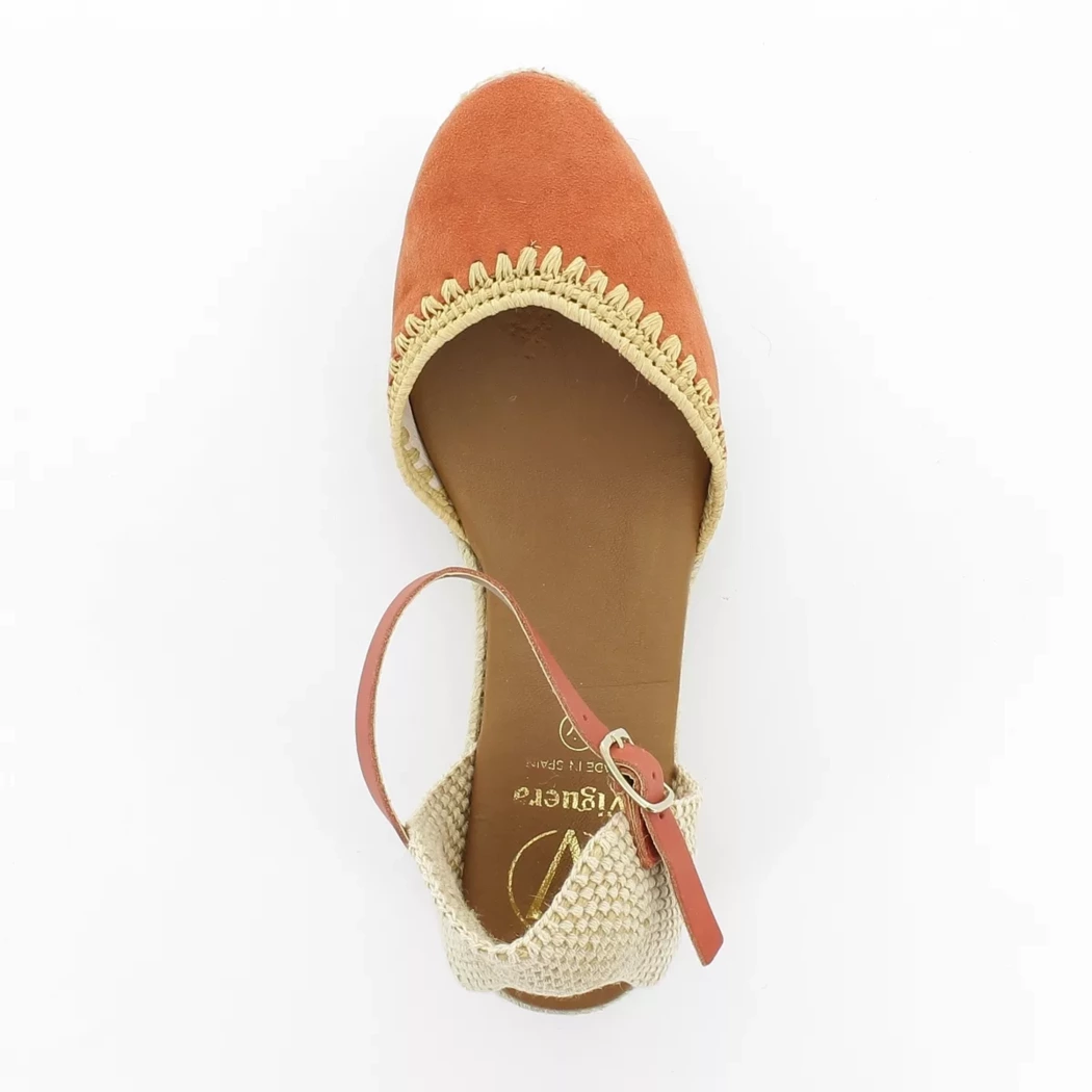 Image (6) de la chaussures Viguera - Escarpins Orange en Cuir nubuck