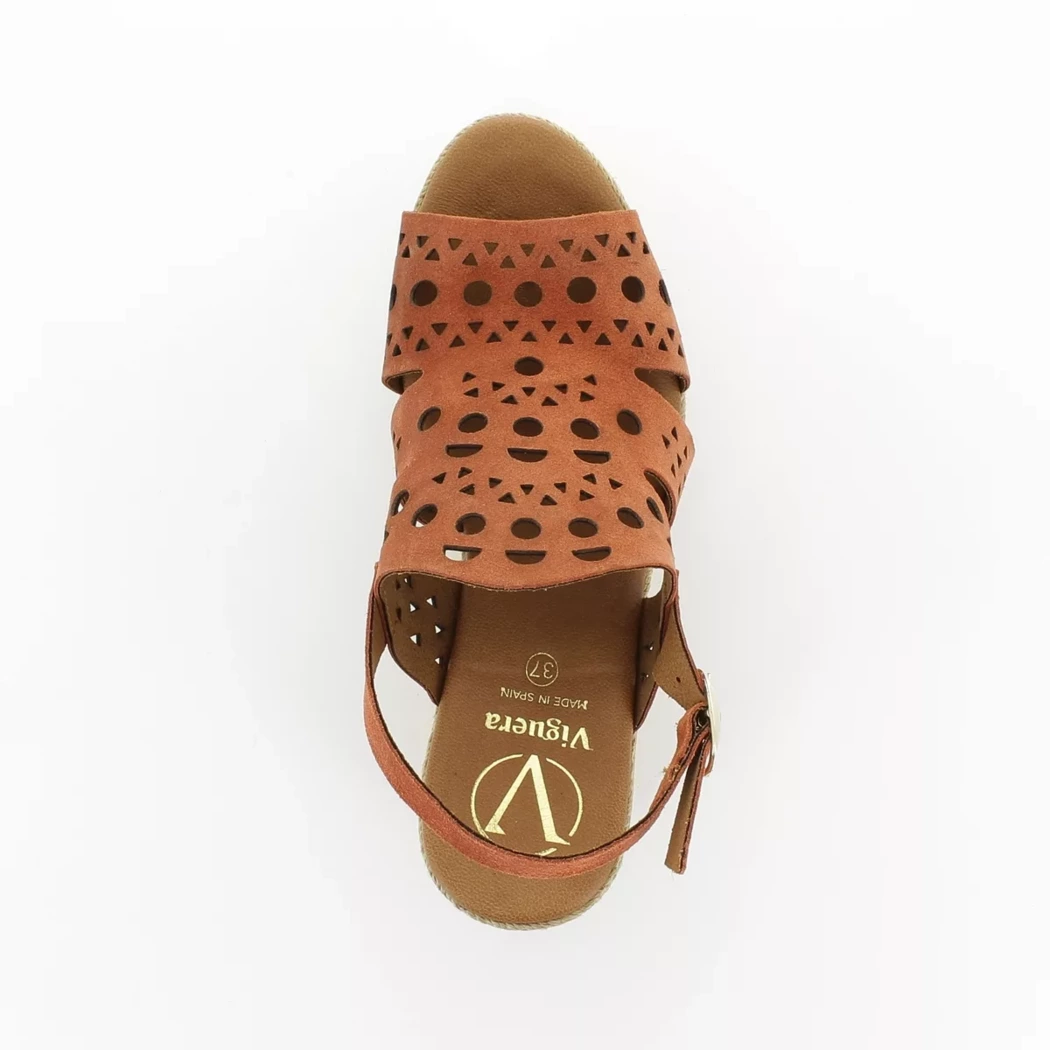 Image (6) de la chaussures Viguera - Sandales et Nu-Pieds Orange en Cuir nubuck
