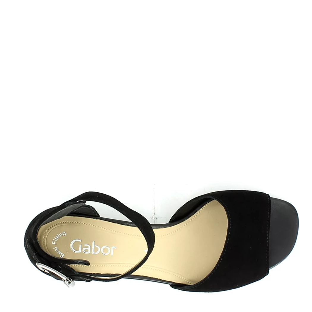 Image (6) de la chaussures Gabor - Sandales et Nu-Pieds Noir en Cuir nubuck