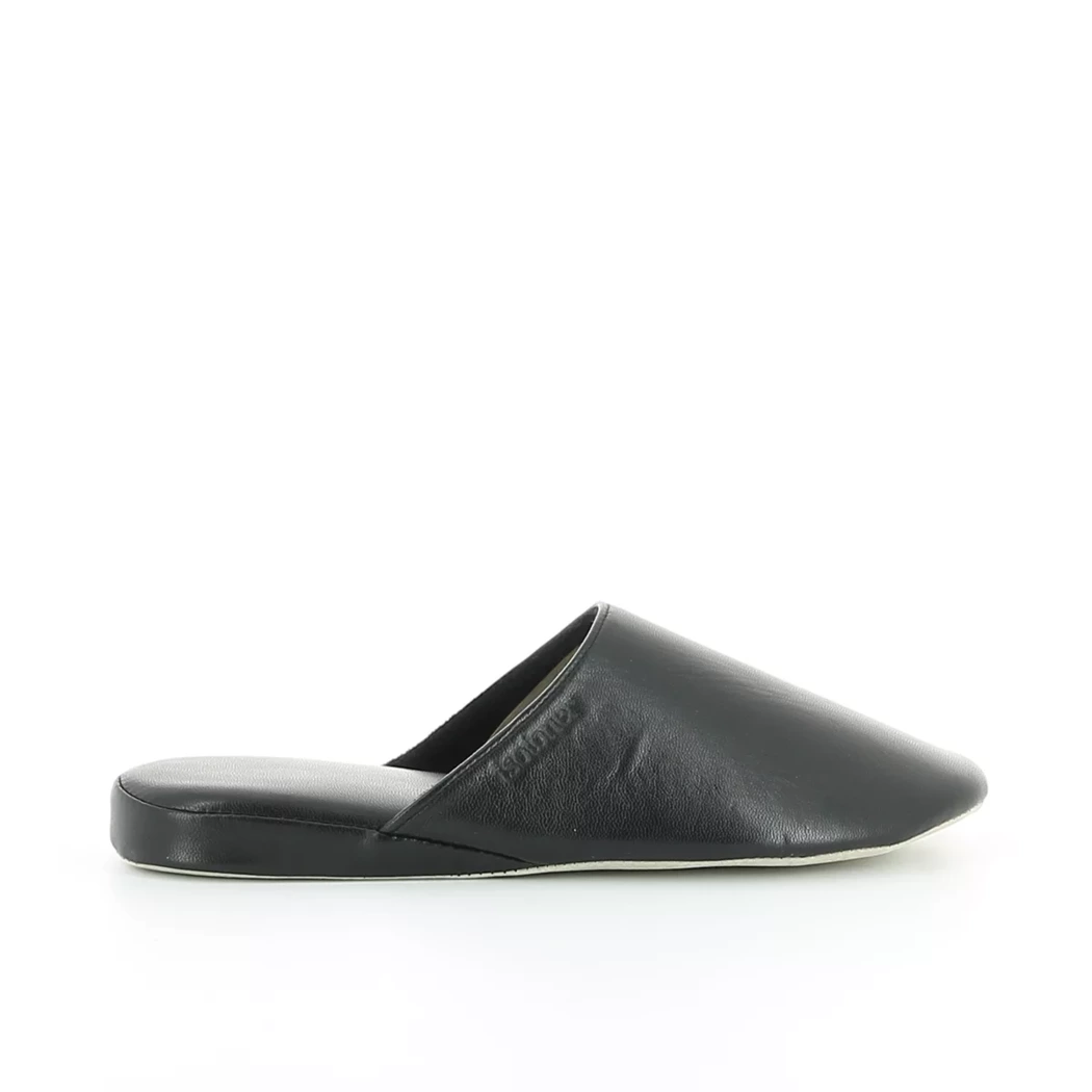 Image (2) de la chaussures Isotoner - Pantoufles et Chaussons Noir en Cuir