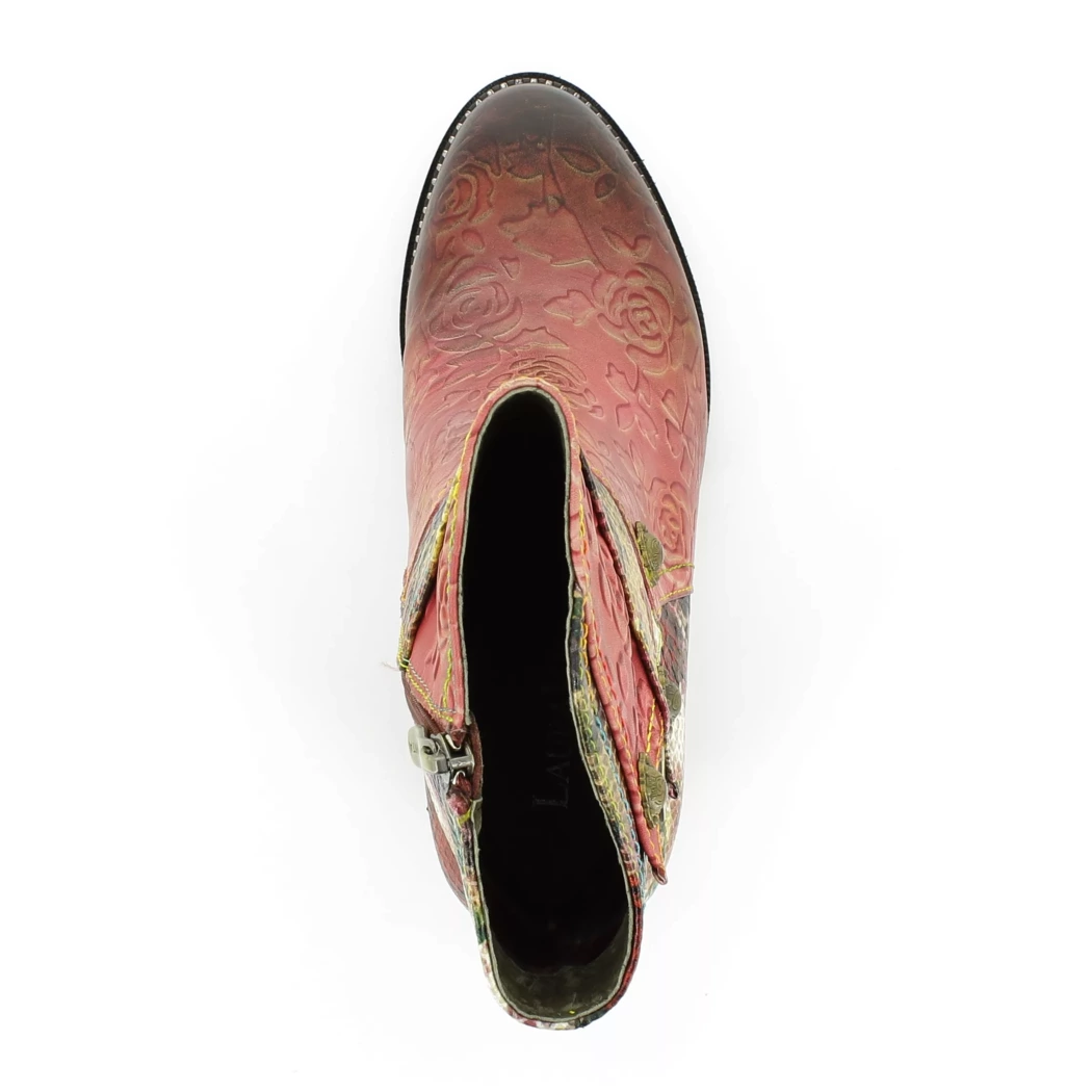 Image (6) de la chaussures Laura Vita - Boots Rouge en Cuir