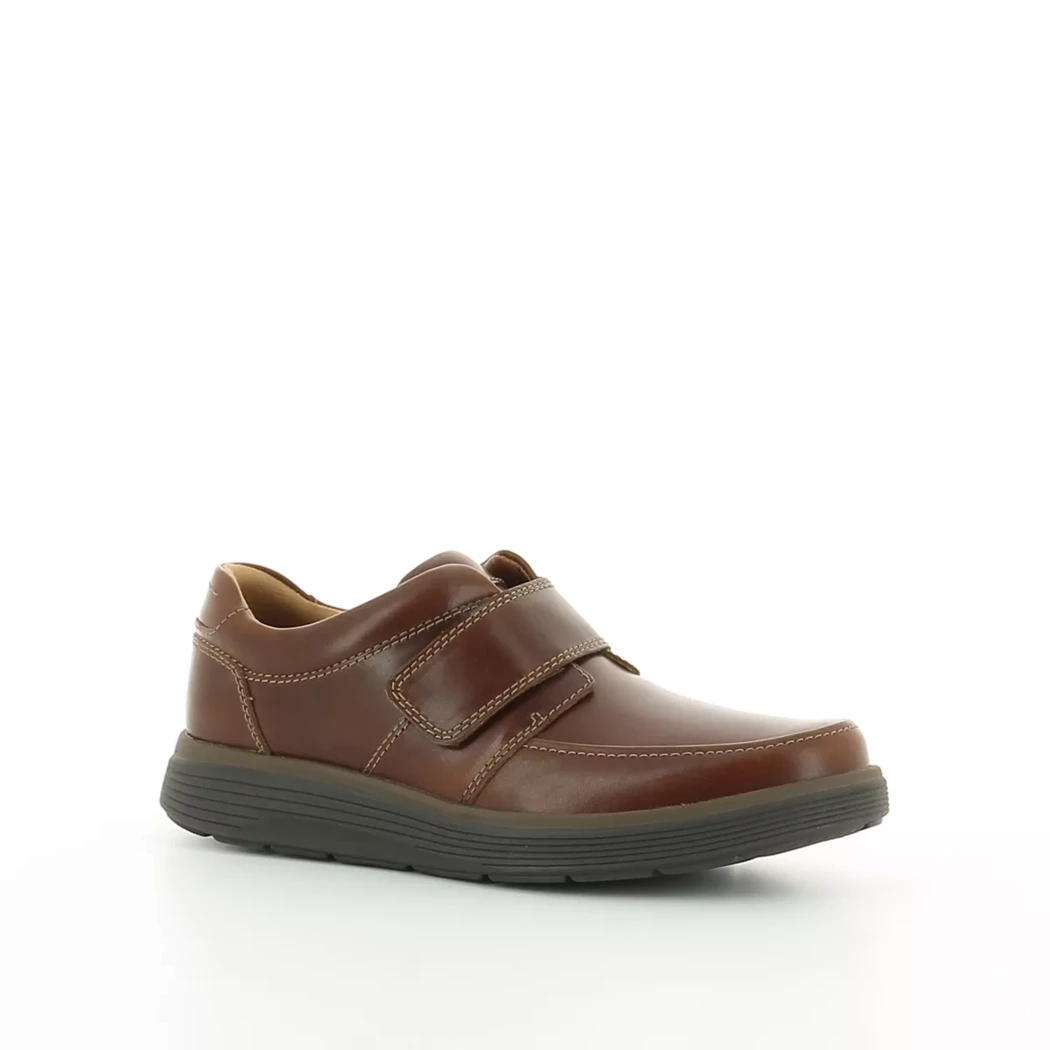 Image (1) de la chaussures Clarks - Chaussures à velcro Cuir naturel / Cognac en Cuir