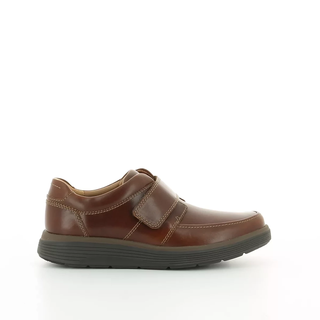 Image (2) de la chaussures Clarks - Chaussures à velcro Cuir naturel / Cognac en Cuir