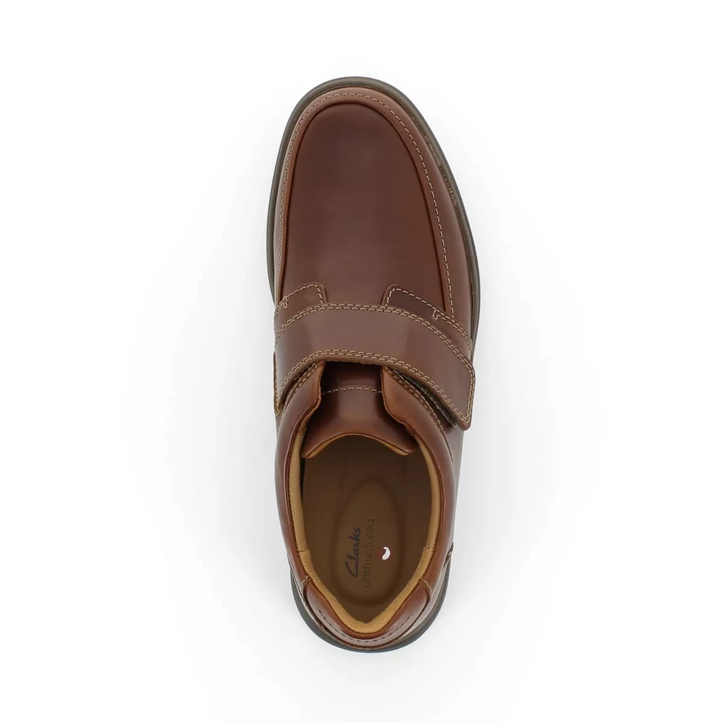 Image (6) de la chaussures Clarks - Chaussures à velcro Cuir naturel / Cognac en Cuir