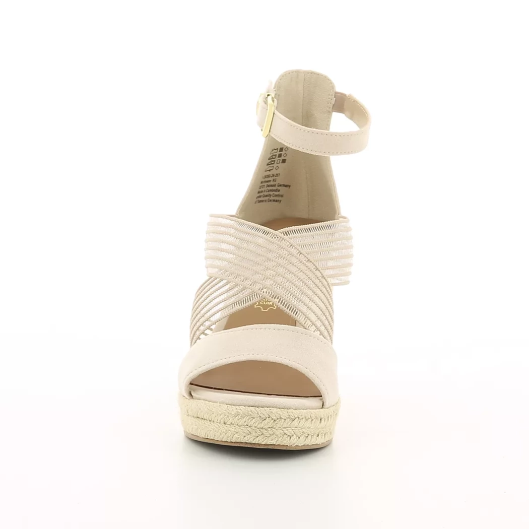 Image (5) de la chaussures Tamaris - Sandales et Nu-Pieds Beige en Cuir synthétique
