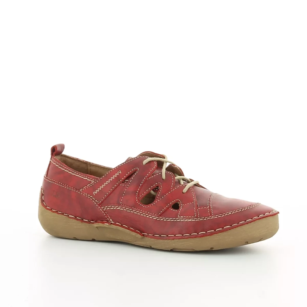 Image (1) de la chaussures Josef Seibel - Chaussures à lacets Rouge en Cuir