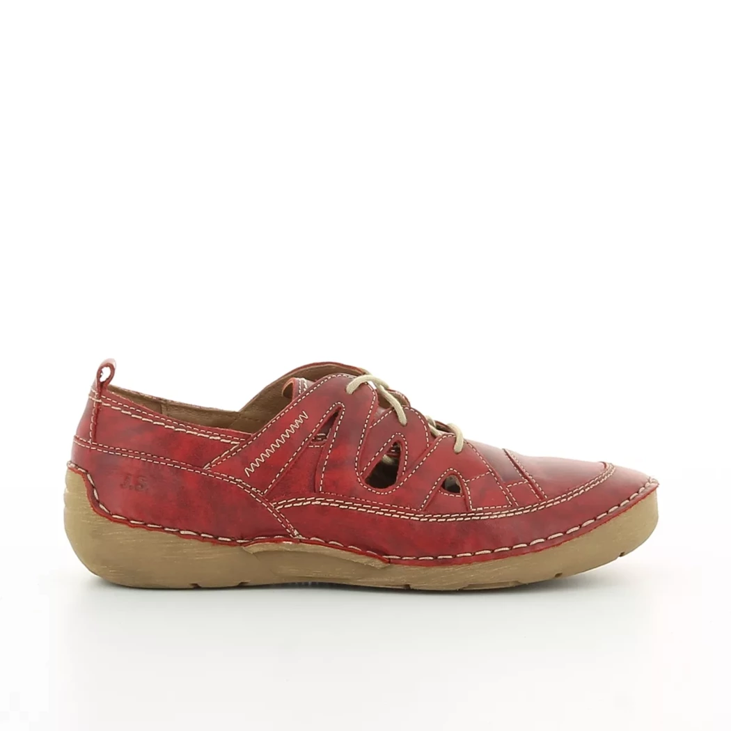 Image (2) de la chaussures Josef Seibel - Chaussures à lacets Rouge en Cuir