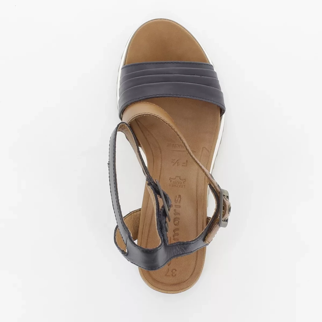 Image (6) de la chaussures Tamaris - Sandales et Nu-Pieds Bleu en Cuir