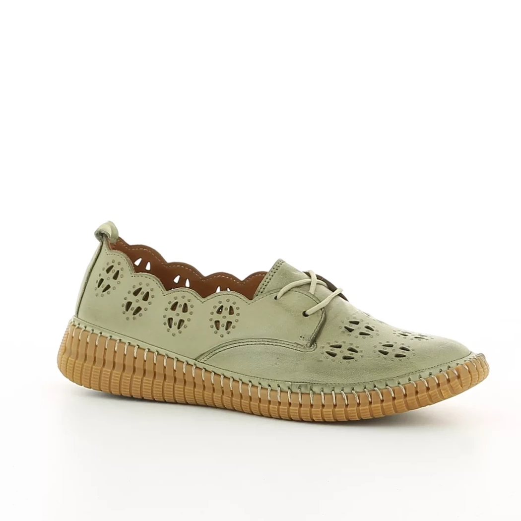 Image (1) de la chaussures Karyoka - Chaussures à lacets Vert en Cuir