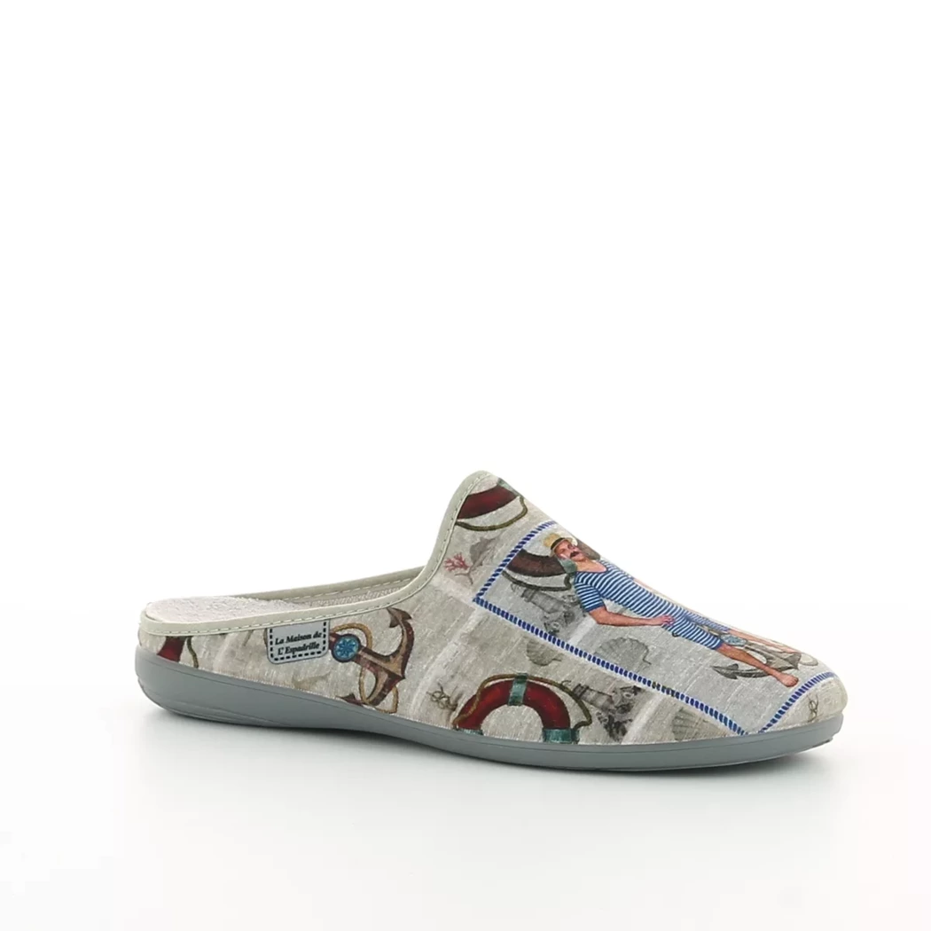 Image (1) de la chaussures La Maison de l'Espadrille - Pantoufles et Chaussons Gris en Textile
