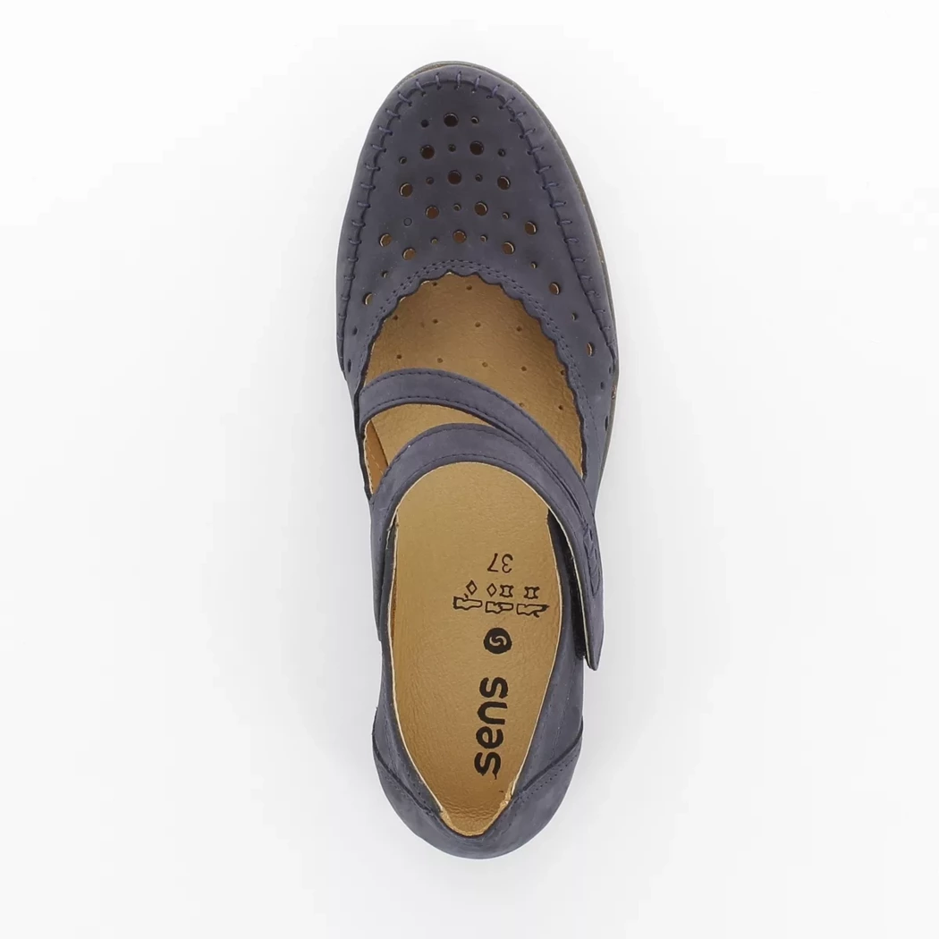 Image (6) de la chaussures Sens - Escarpins Bleu en Cuir nubuck