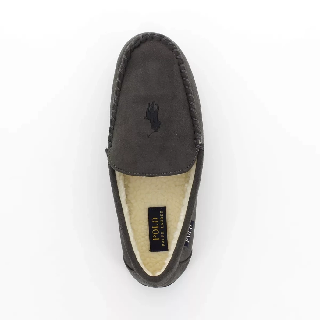 Image (6) de la chaussures Ralph Lauren - Pantoufles et Chaussons Gris en Cuir synthétique