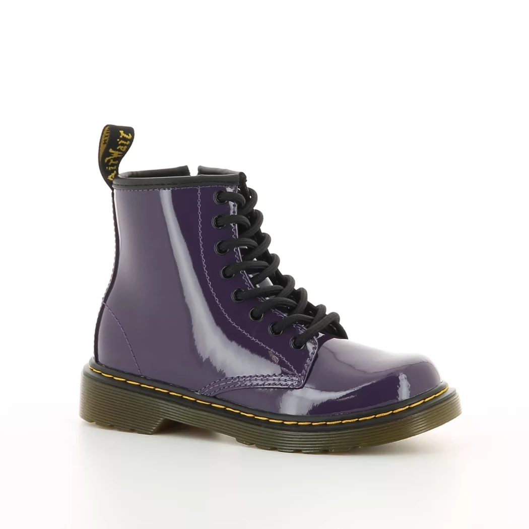 Image (1) de la chaussures Dr. Martens - Bottines Violet / Lilas en Cuir vernis