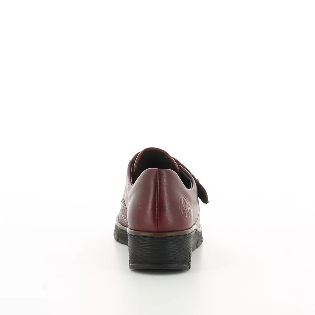 Image (3) de la chaussures Rieker - Chaussures à velcro Bordeaux en Cuir et textile