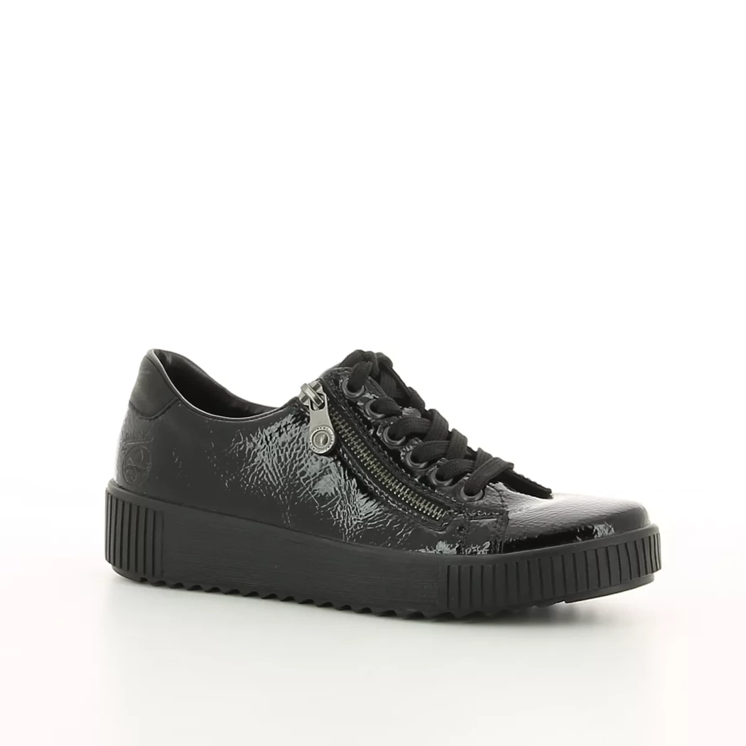 Image (1) de la chaussures Rieker - Chaussures à lacets Noir en Cuir vernis