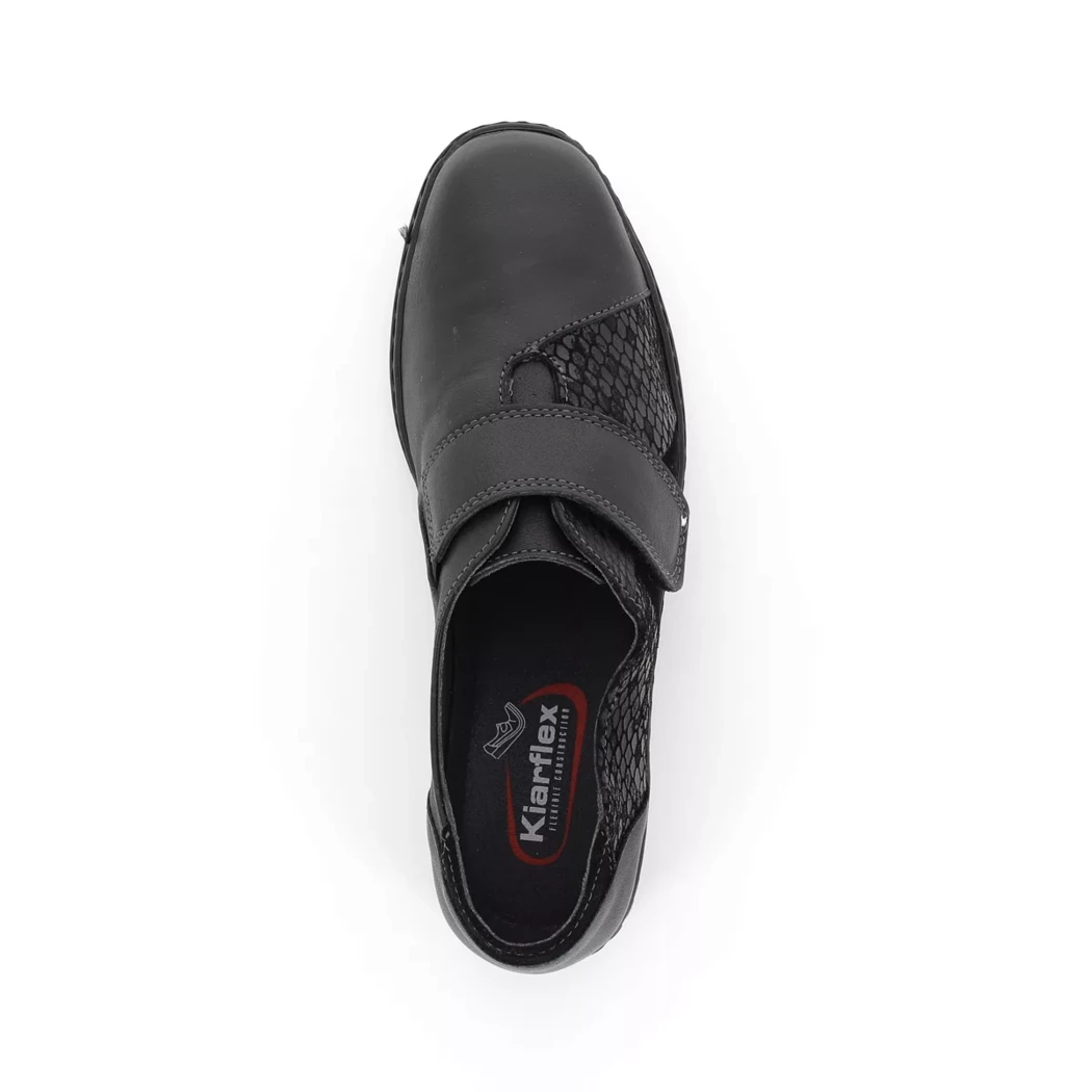 Image (6) de la chaussures Kiarflex - Chaussures à velcro Noir en Cuir
