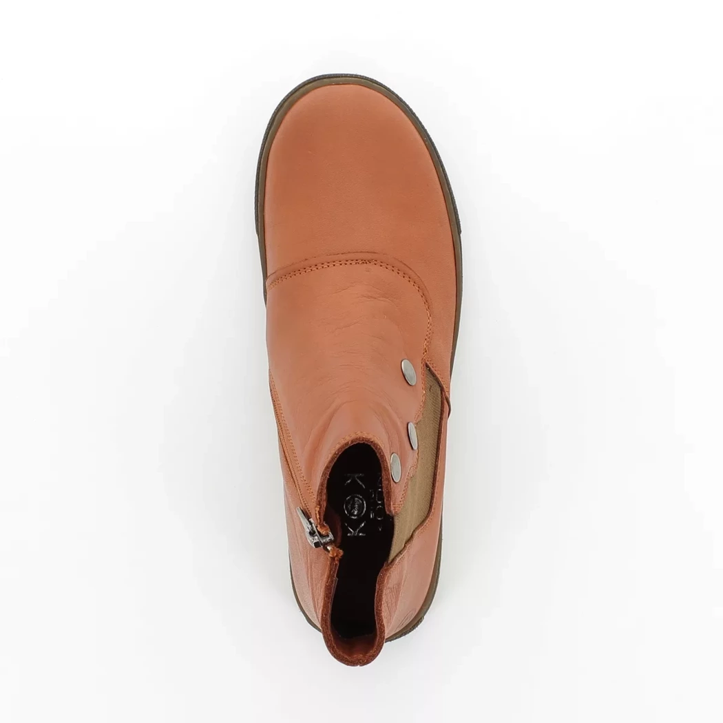 Image (6) de la chaussures Kok'oon - Boots Orange en Cuir
