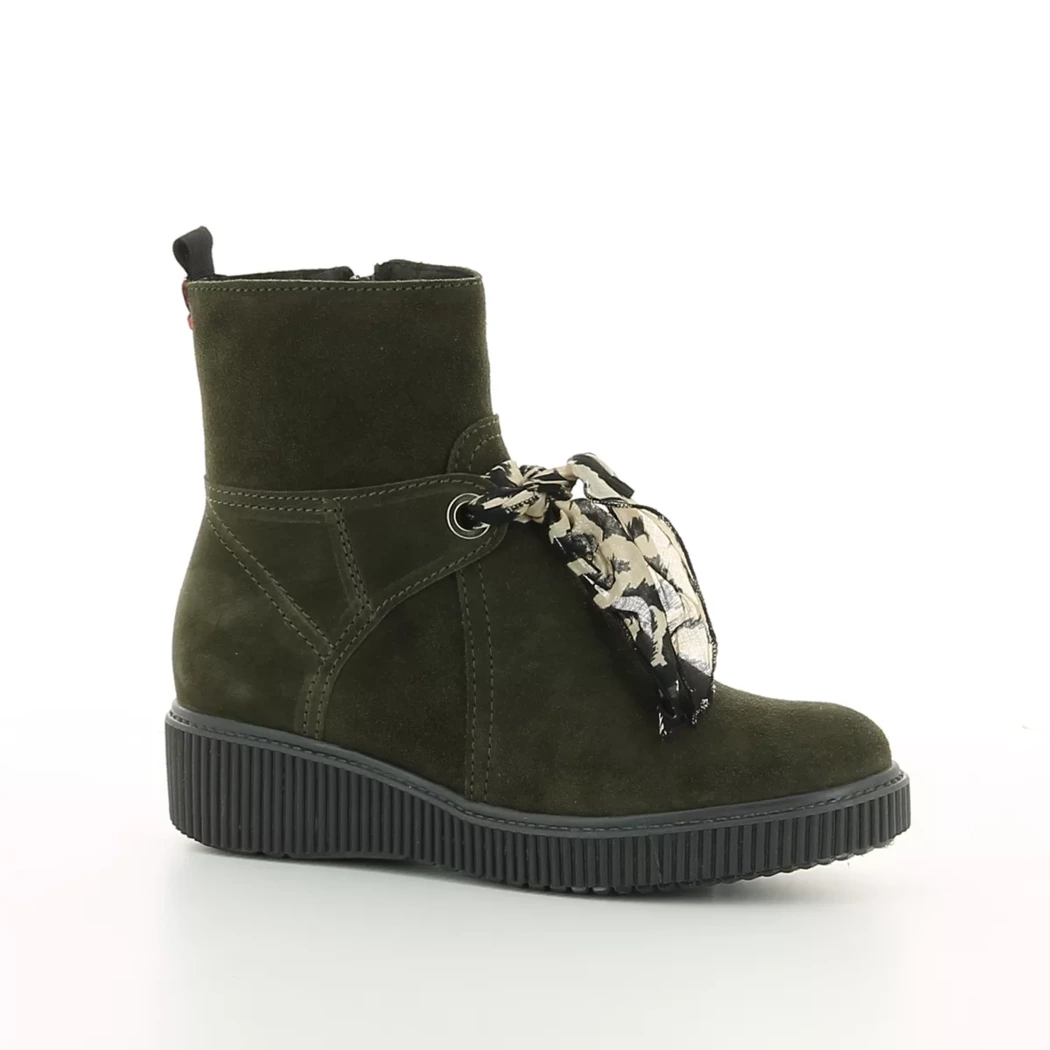 Image (1) de la chaussures Goodstep - Boots Vert en Cuir nubuck