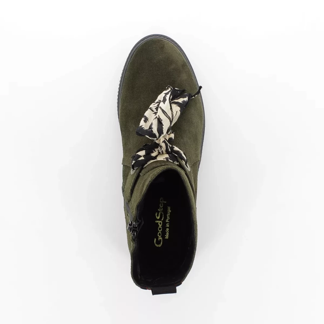 Image (6) de la chaussures Goodstep - Boots Vert en Cuir nubuck
