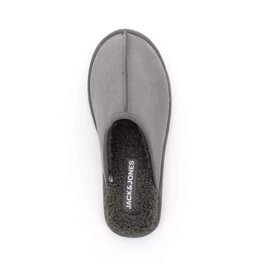 Image (6) de la chaussures Jack & Jones - Pantoufles et Chaussons Gris en Cuir synthétique